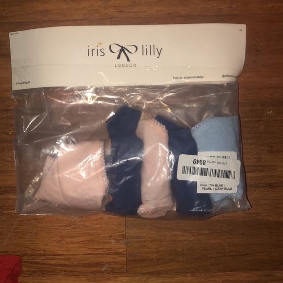 Iris & Lilly London Women's G String Thong, Pack of 5, Twilight /pearl/cashmere - Picture 2 of 2